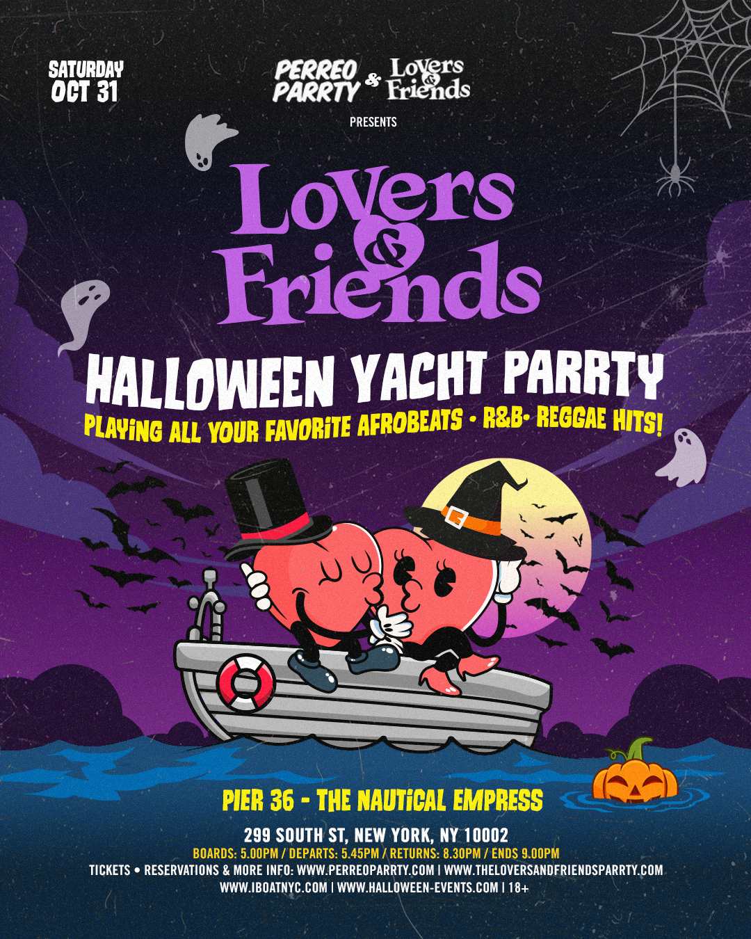 Buy tickets for Lovers & Friends Hip-Hop & R&B Halloween Boat Party NYC | 18+ Lovers & Friends Hip-Hop & R&B Halloween Boat Party NYC | 18+