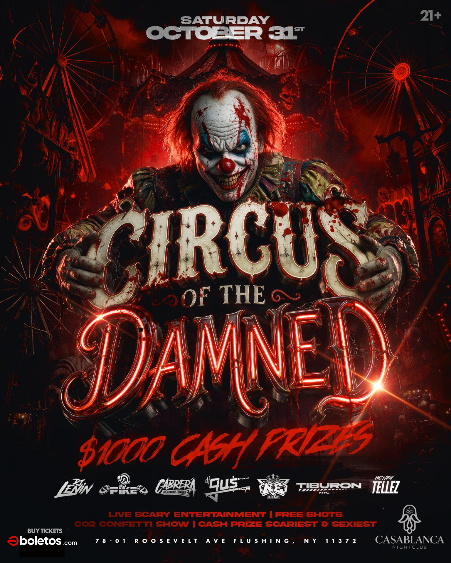Buy tickets for HALLOWEEN CIRCUS OF THE DAMNED HALLOWEEN CIRCUS OF THE DAMNED