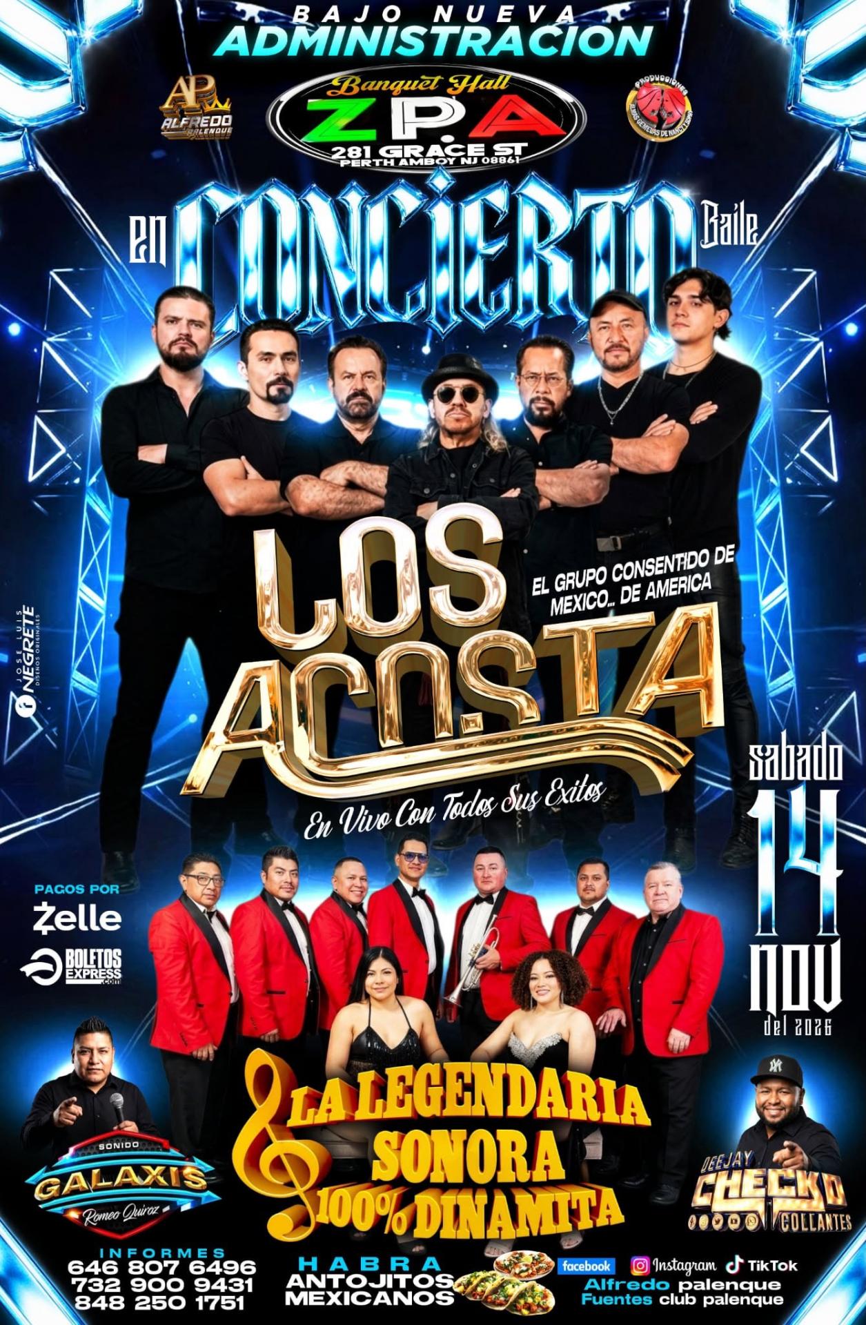Buy tickets for LOS ACOSTA • LA LEGENDARIA SONORA 100% DINAMITA LOS ACOSTA • LA LEGENDARIA SONORA 100% DINAMITA
