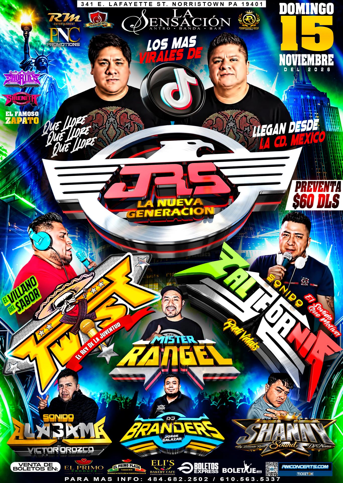 Buy tickets for JRS LA NUEVA GENERACION JRS LA NUEVA GENERACION