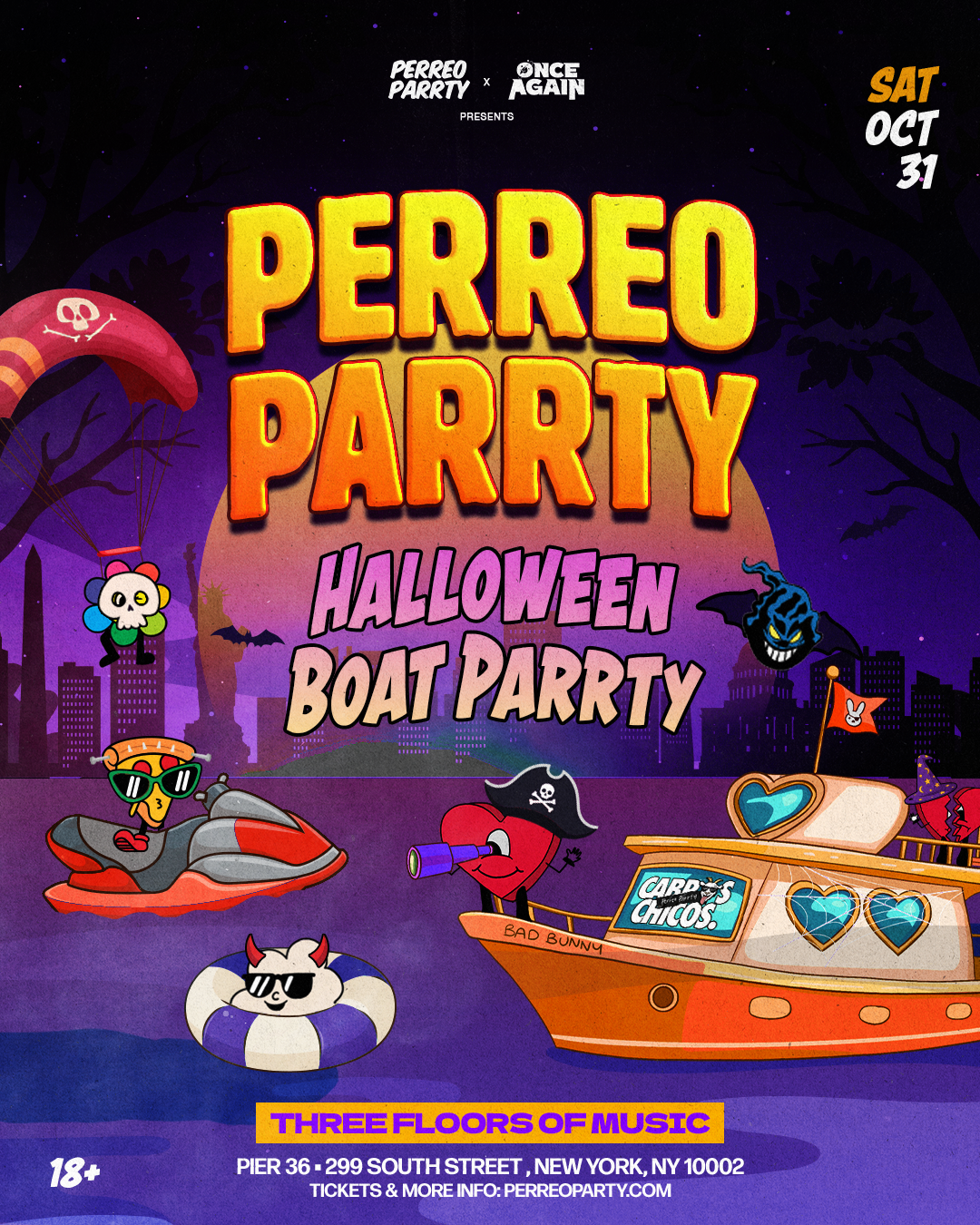 PERREO PARRTY BOAT PARRTY (18+) - Halloween NYC Yacht Cruise