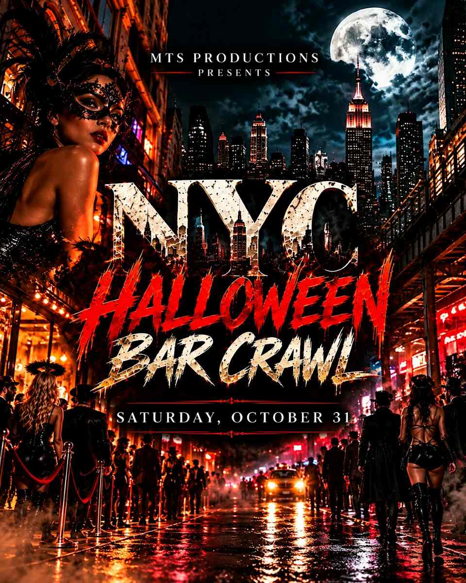 NYC Halloween Bar Crawl 2026 – Times Square to East Village