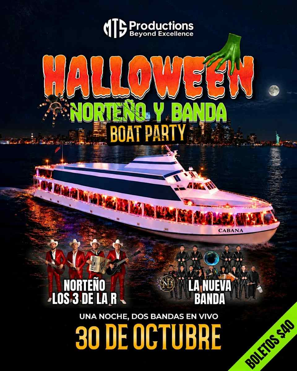 Halloween Norteño y Banda Yacht Party NYC 2026