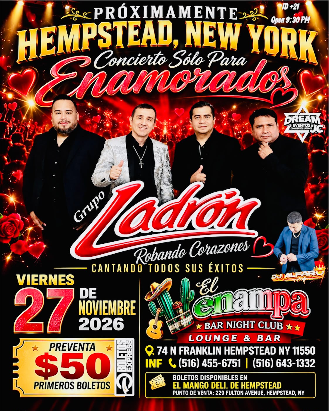 Buy tickets for Grupo Ladron / Este Viernes 27 Noviembre / Hempstead NY Long island Grupo Ladron / Este Viernes 27 Noviembre / Hempstead NY Long island
