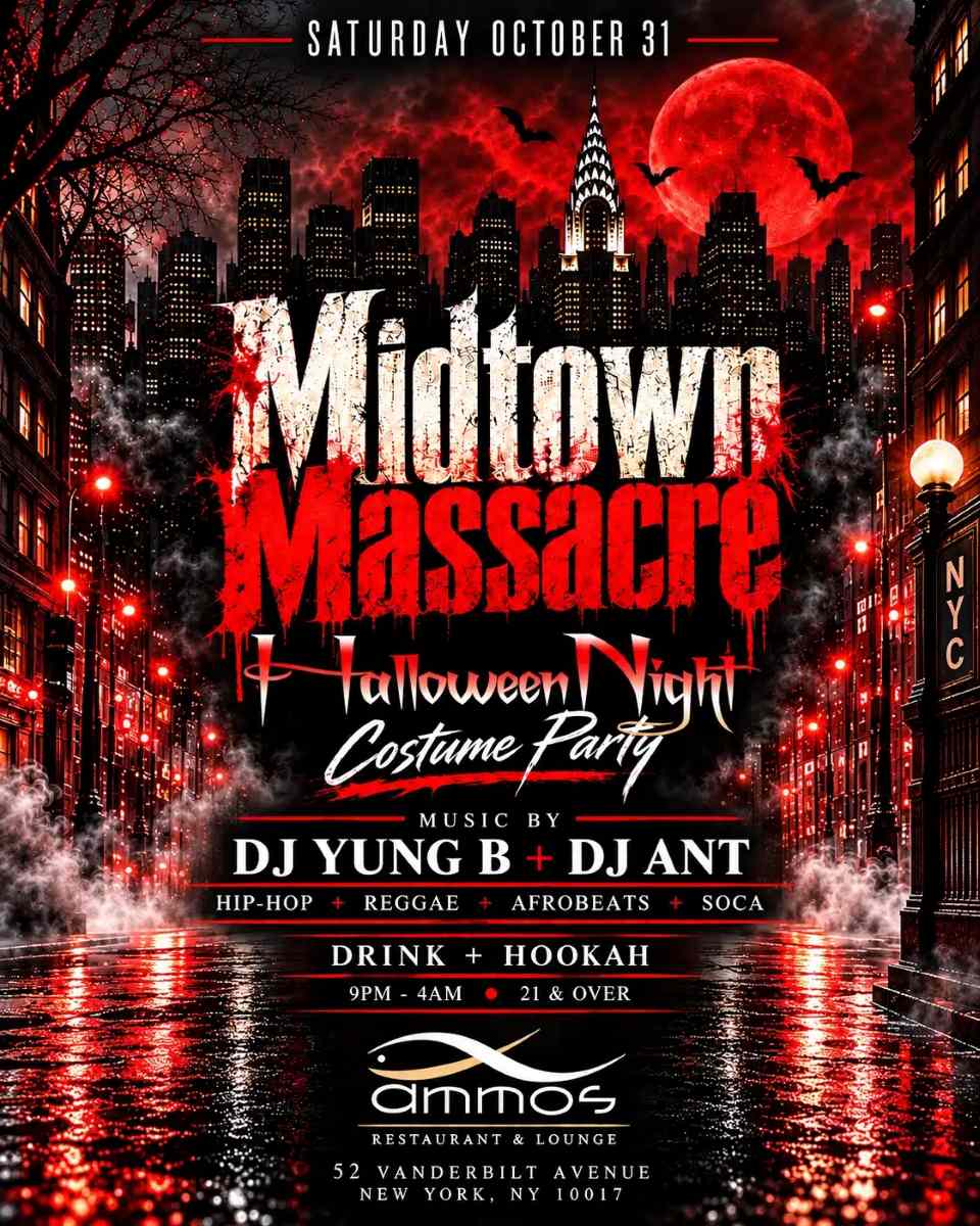 Midtown Massacre Halloween Party 2026 at Ammos Lounge NYC